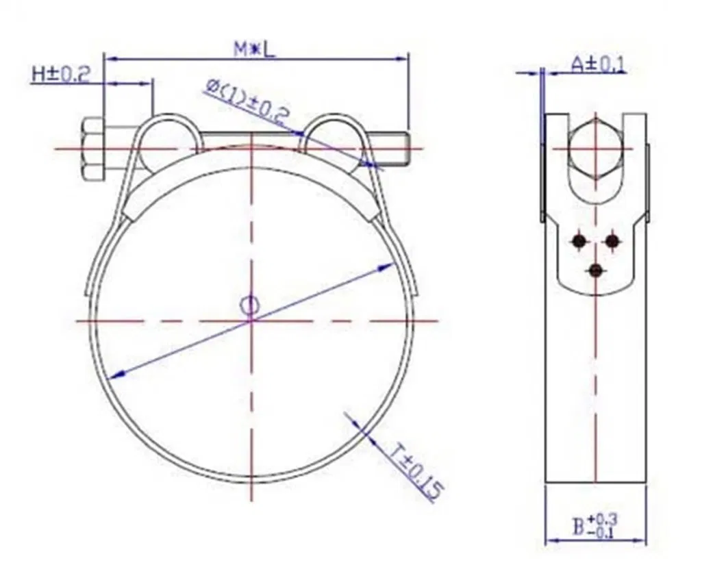 Stainless Steel and Galvanized European Type Heavy Duty Robust High Pressure T-Bolt Hose Clamp